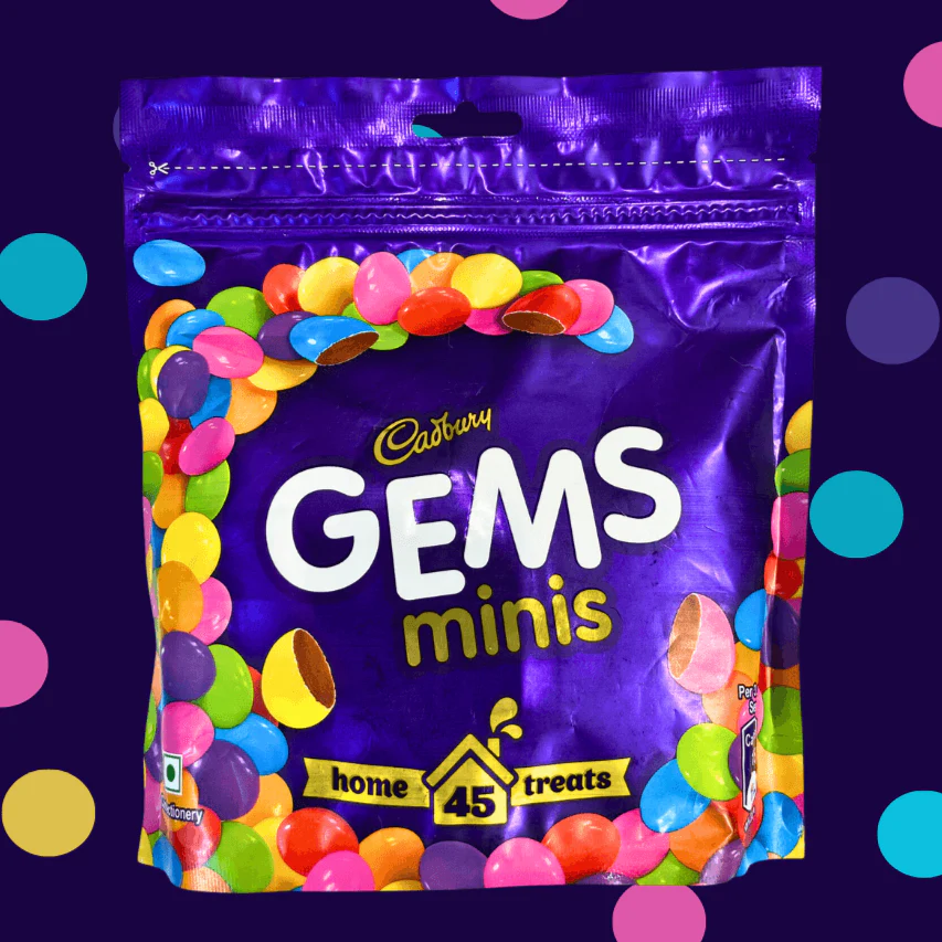 Cadbury Gems Minis Big Pack| Pack of 40 treats | Tangy Shop