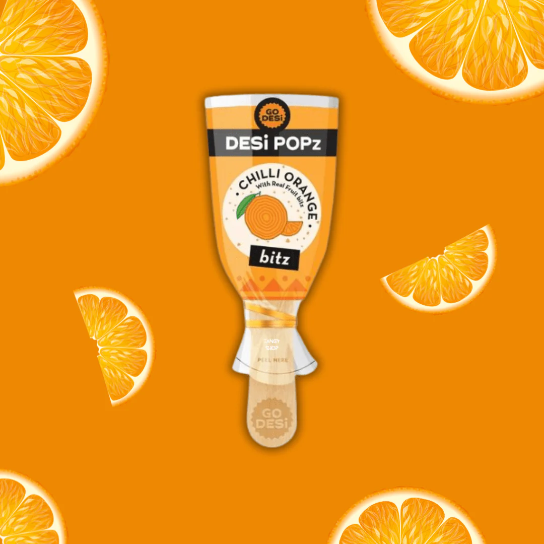 Chilli Orange + Spicy Lolipop | Pack of 5 | GoDesi Popz | Tangy Shop