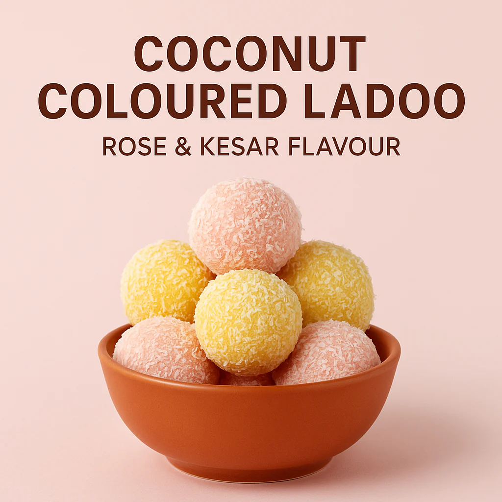 COCONUT LADOO ROSE AND KESAR FLAVOUR |300 G | TANGY SHOP