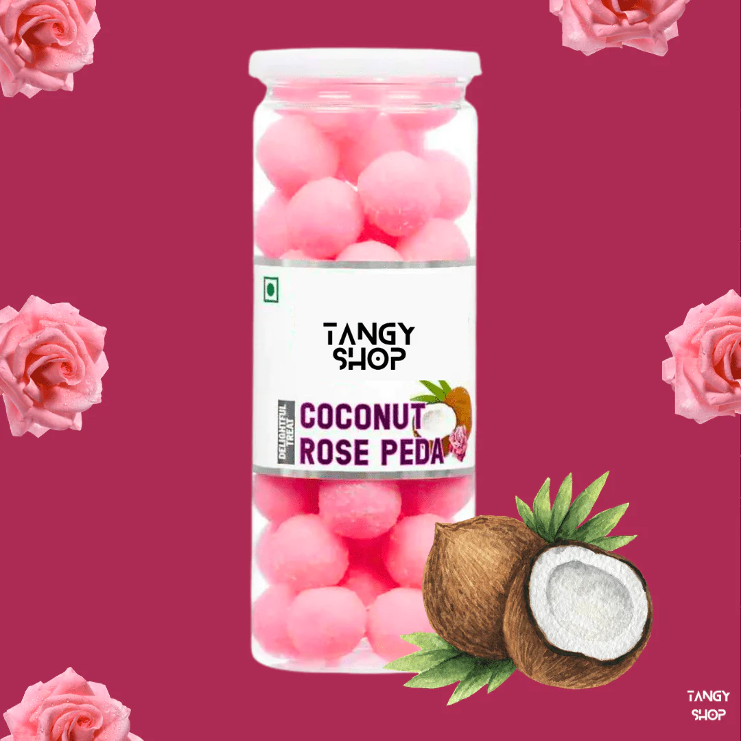 Coconut Rose Peda | 200g | Tangy Shop