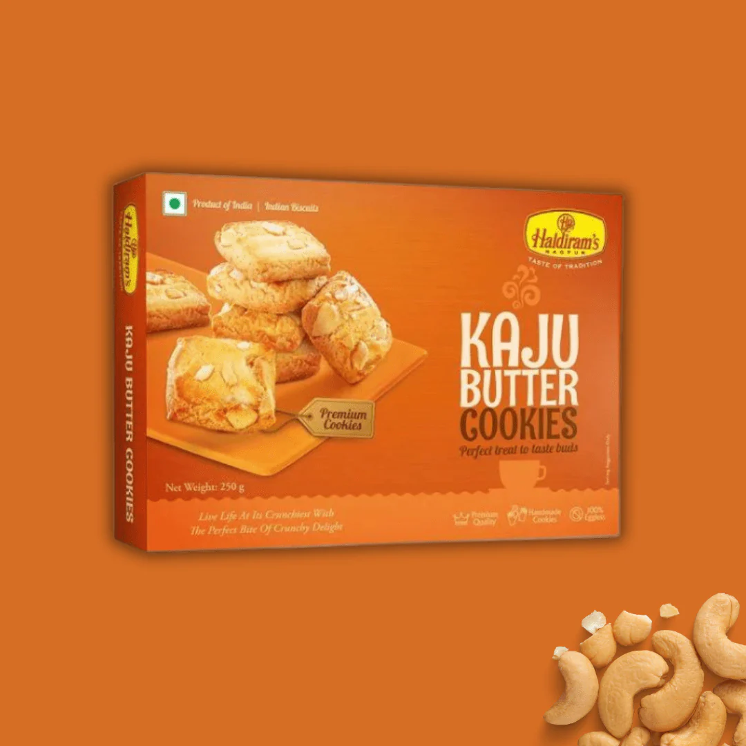 Haldiram Kaju Butter Cookies | 250g box | Tangy Shop