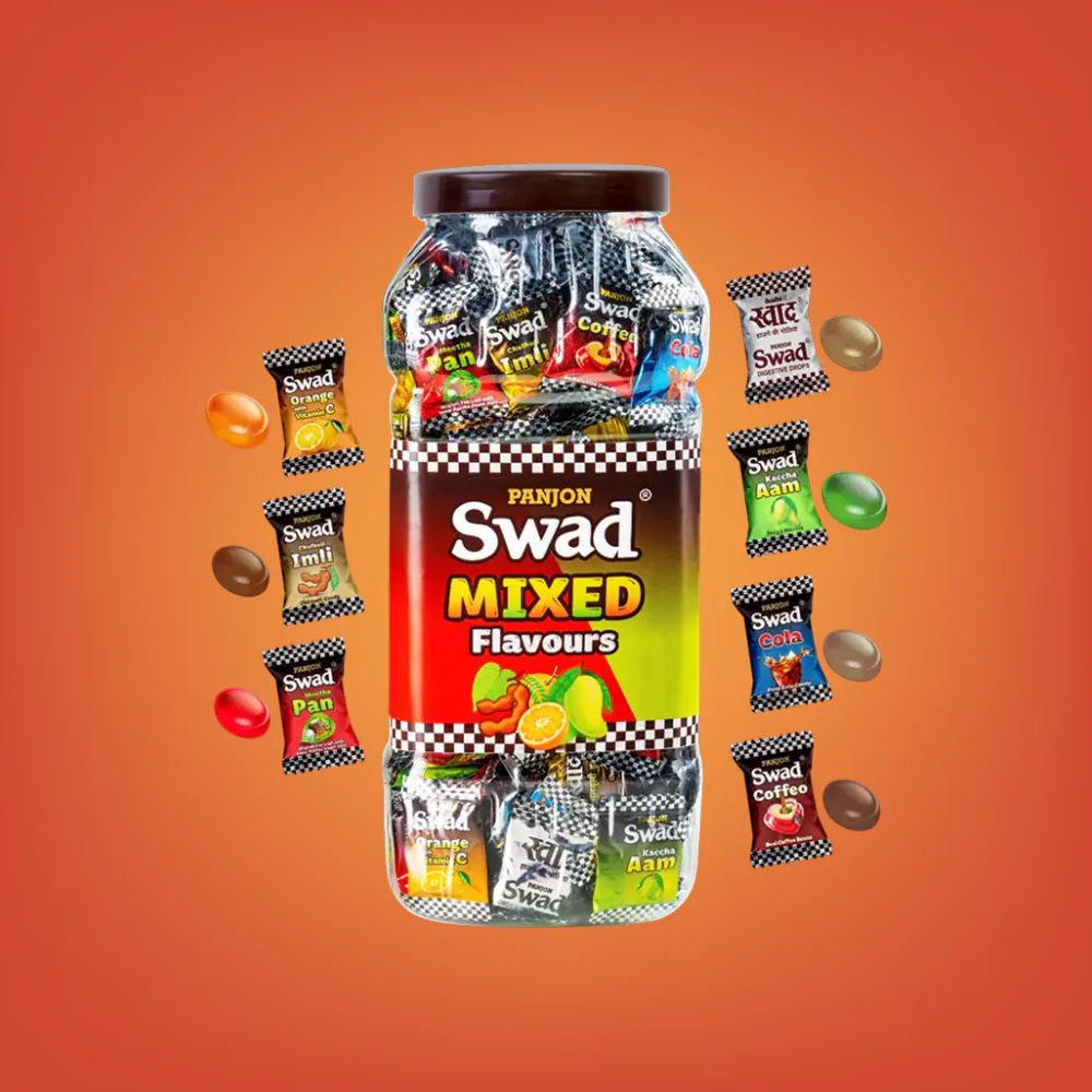 Swad Masala Candy Assorted 7 Flavours| Pack of 20 | Tangy Shop
